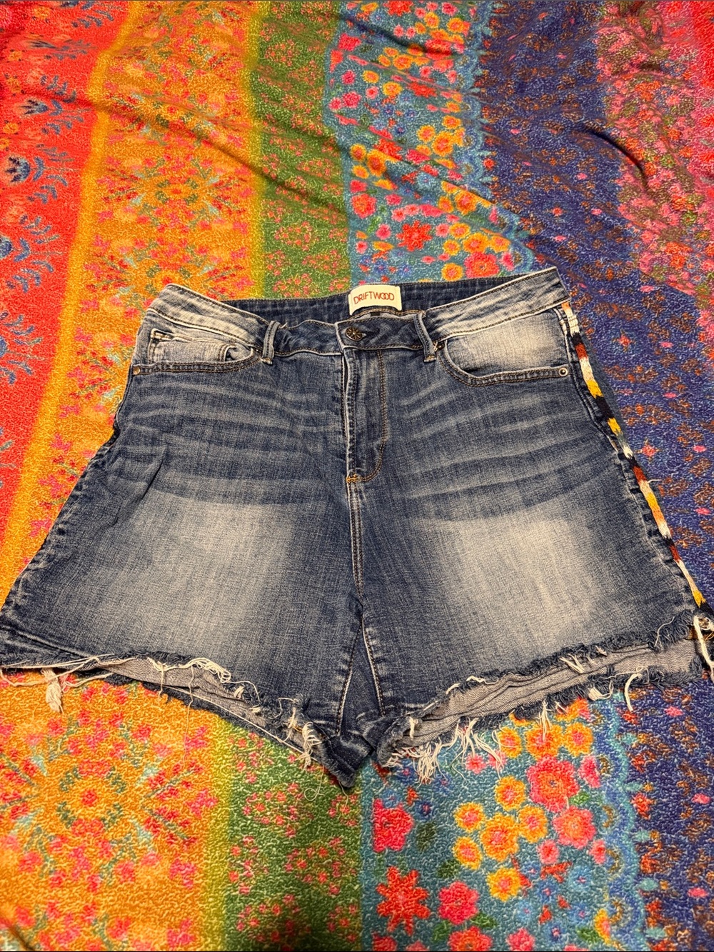 Driftwood Denim Shorts with Trim